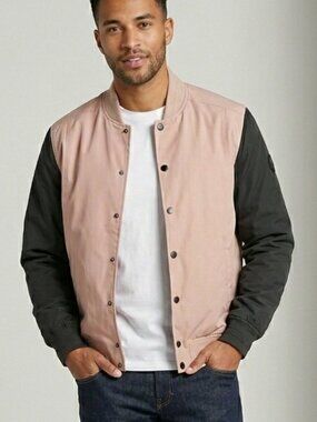 NWT - Medium bomber jacket w/ snap closure. FRIED DENIM. Casual mens jacket